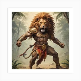 Lion Warrior Art Print