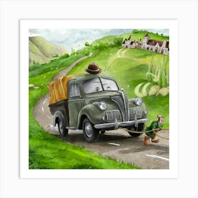 Mouse And The Truck Art Print