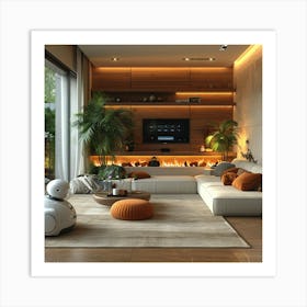 Modern Living Room 2 Art Print