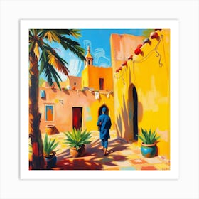 Man Walking Down The Street Art Print