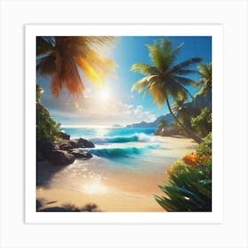 Beach Scene 7 Art Print