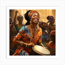 African Dancers 1 Art Print