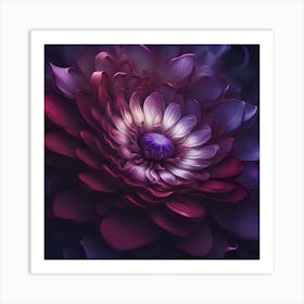 Purple Dahlia Art Print