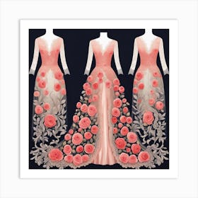 Roses On Mannequins Art Print