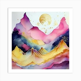 Mountains In The Sky Art Print