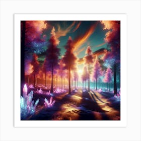 Forest Of Crystals Art Print