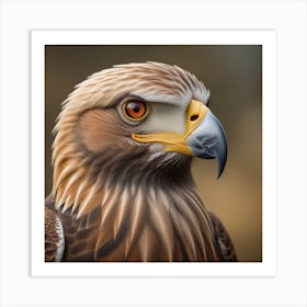 National Geographic Realistic Illustration Aigle D Or T Te En Gros Plan Portrait D Un Oiseau De Proie Gros Plan 0 Art Print