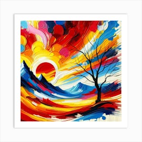 Abstract Landscape Painting 1 Art Print