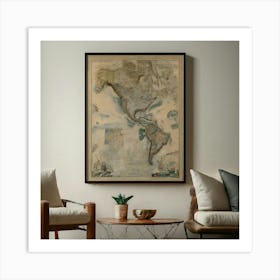 Map Of America Art Print