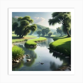 River In The Grass 7 Art Print