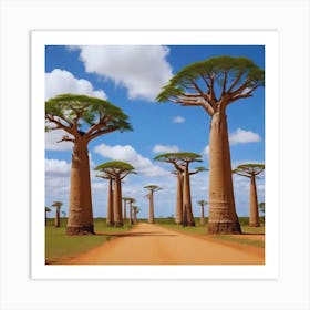 Baobab Trees Art Print