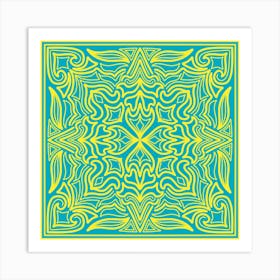 Kazakhstan Square Motif 5 Art Print