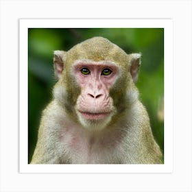 Monkey Looking At Camera Art Print