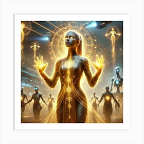 Zora Ashheart Spiritual Guidance Sci Fi Art Print