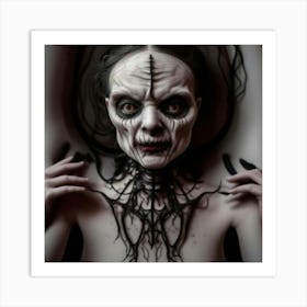 Woman Dressed As A Vampire Art Print