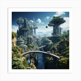 Futuristic City 2 Art Print