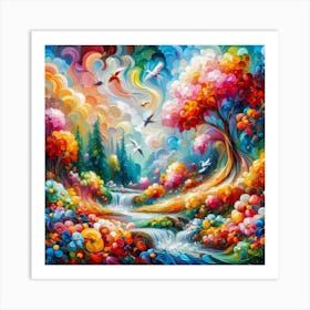 Colorful Forest 2 Art Print