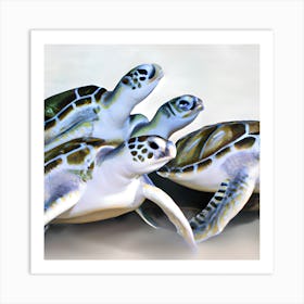 Cute Turtles Art Print