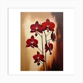 Red Orchids 1 Art Print