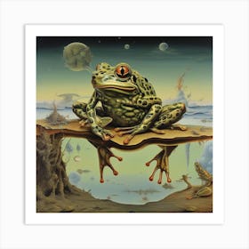 Frog on Branch Art Print