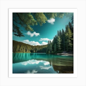 Lake In The Mountains 15 Art Print