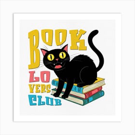 Book Lovers Club, Black Cat Poster