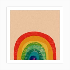 Retro Rainbow Art Print
