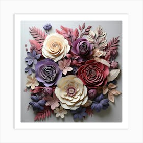 Paper Flowers 34 Art Print