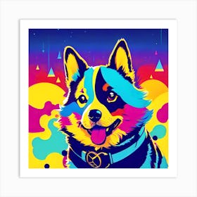 Colorful Dog Painting Art Print