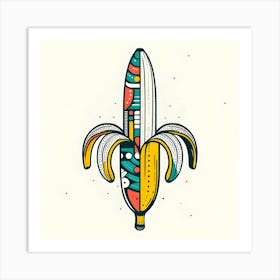 Banana Art Illustration 1 Art Print