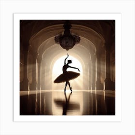 Ballerina Silhouette Art Print