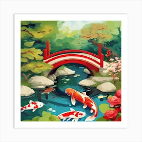 Koi Pond 1 Art Print