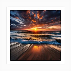 Sunset On The Beach 101 Art Print