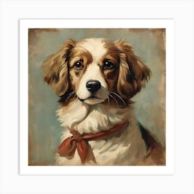 Dog With A Red Collar, National Pet Day! Art Print