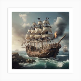 A Pirate Ship 1 Art Print