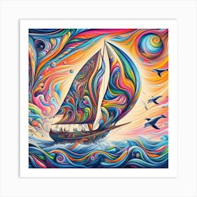 Sailboat Painting Art Print