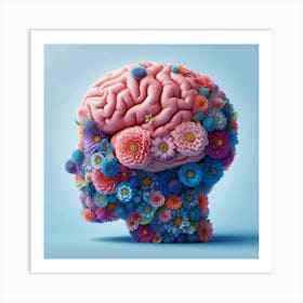 Flower Brain 2 Art Print