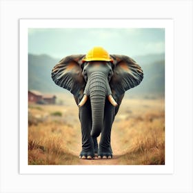 Asm Elephant Wearing Like An Engineer 6b0edb09 C34c 4322 B89b 38f7076e4be7 Art Print