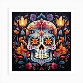 Day Of The Dead Skull 5 Art Print