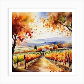 Vineyards In Tuscany 13 Art Print