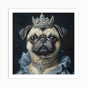 Regal Pug 4 Art Print