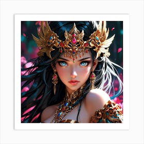 Default A Gracefully Fierce Anime Warrior Princess Her Intrica 0 (4) Art Print