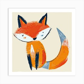 Charming Illustration Fox 1 Art Print