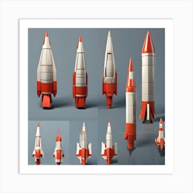 Space Rockets Art Print