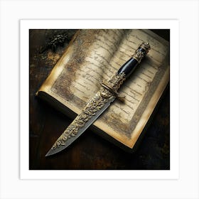 Sword On A Book Art Print