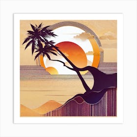 Sunset At The Beach 158 Art Print