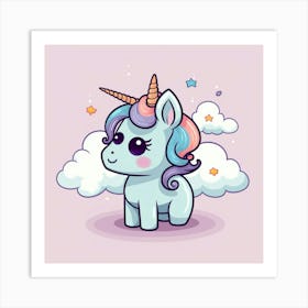 Cute Unicorn 587 Art Print