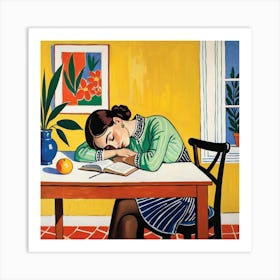 Woman Sleeping 7 Art Print