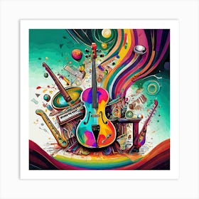 Colorful Music Art Print