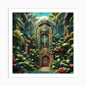 Palace In The Jungle Art Print